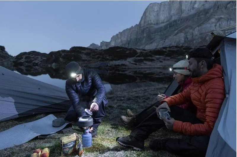 Men using their headlamps