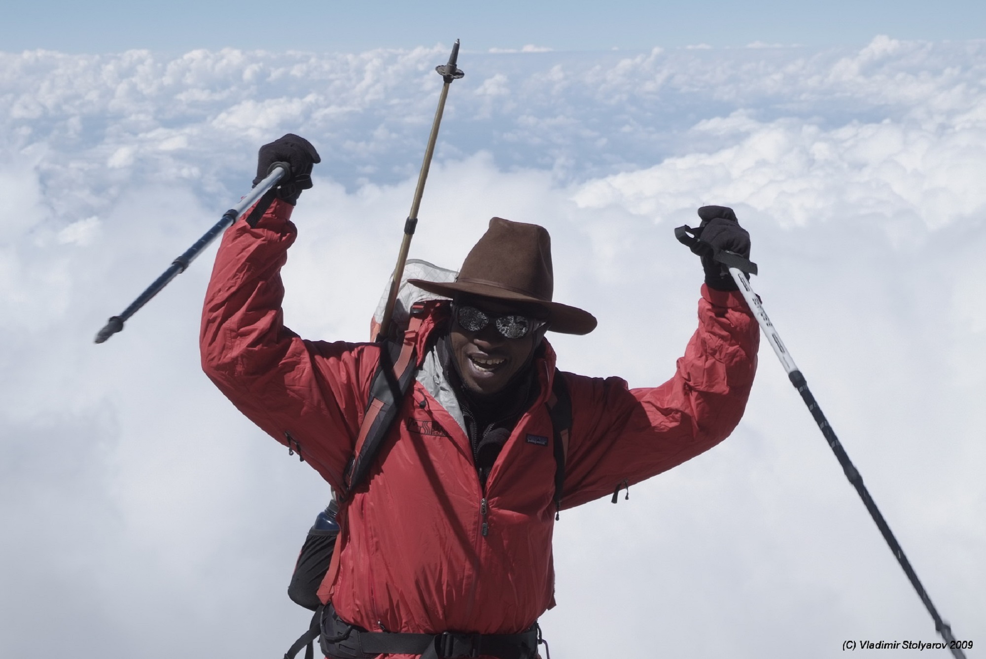 Person completing kilimanjaro trek